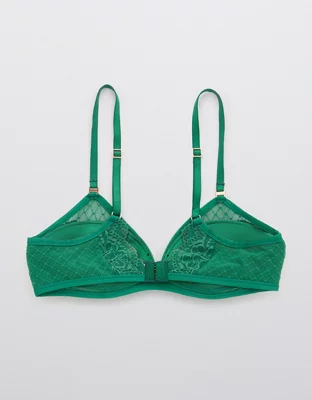 Aerie Real Power Wireless Push Up Slumber Party Lace Bra