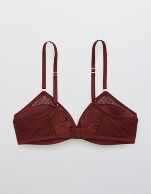 Aerie Real Power Wireless Push Up Slumber Party Lace Bra