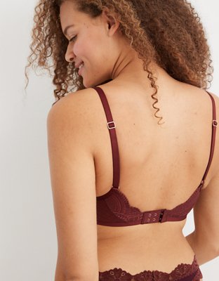 Aerie Real Power Bra sin aro con push up y encaje Slumber Party