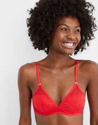 Aerie Real Power Balconette Lightly Lined Slumber Party Lace Bra