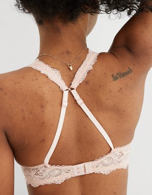 Aerie Real Power Wireless Push Up Sunflower Lace Bra