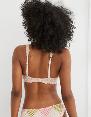 Aerie Real Power Wireless Push Up Sunflower Lace Bra