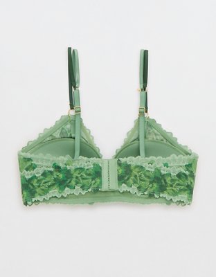 Aerie Real Power Wireless Push Up Sunkissed Lace Bra