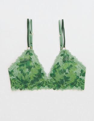 Aerie Real Power Wireless Push Up Sunkissed Lace Bra