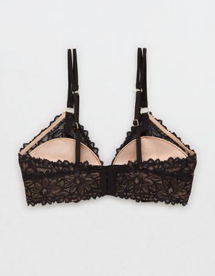 Aerie Real Power Wireless Push Up Sunkissed Lace Bra