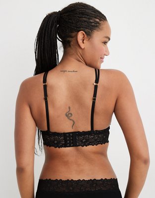 Aerie Real Power Wireless Push Up Sunkissed Lace Bra