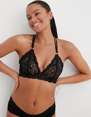 Aerie Real Power Wireless Push Up Sunkissed Lace Bra