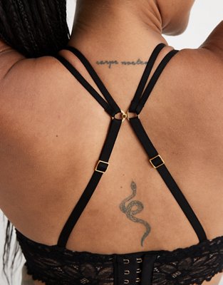 Aerie Real Power Wireless Push Up Sunkissed Lace Bra