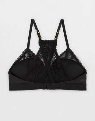 Aerie Real Power Wireless Push Up Paisley Lace Bra
