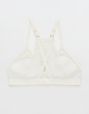 Aerie Real Power Wireless Push Up Paisley Lace Bra