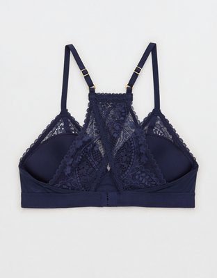 Aerie Real Power Wireless Push Up Paisley Lace Bra