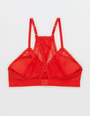 Aerie Real Power Wireless Push Up Paisley Lace Bra