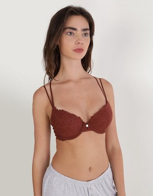 Show Off Rosey Lace Demi Push Up Bra