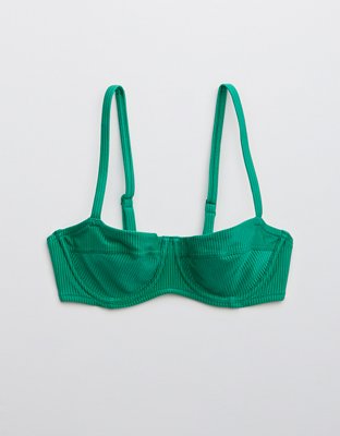 Aerie Ribbed Shine Unlined Underwire Bikini Top