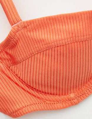 Aerie Ribbed Shine Unlined Underwire Bikini Top