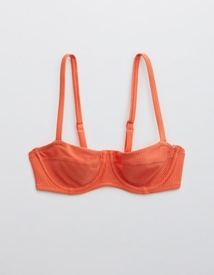 Верх бикини Shine, мягкая чашка, на косточках, в рубчик — Aerie — фото 3