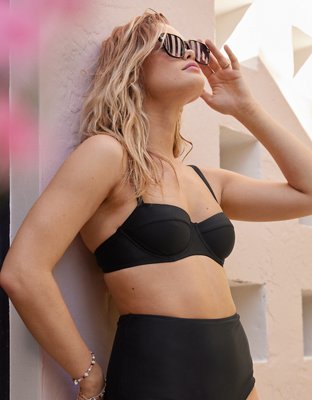Aerie Ribbed Shine Unlined Underwire Bikini Top and Cheeky Bikini Bottom, These 20 Flattering Swimsuits Belong in Your Closet ASAP — They're All  Under $100