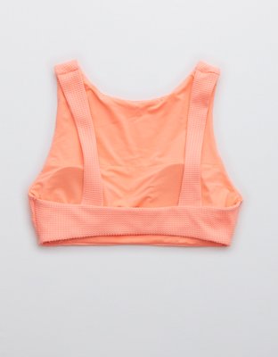 Aerie Waffle Boat Neck Crop Bikini Top