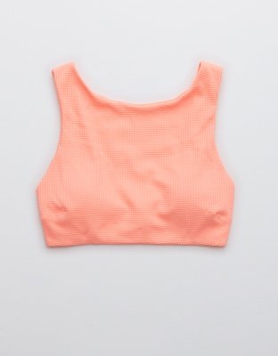 Aerie Waffle Boat Neck Crop Bikini Top