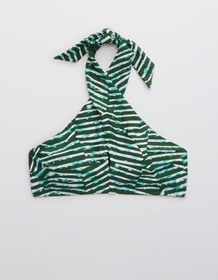 Aerie Crossover Keyhole Halter Bikini Top