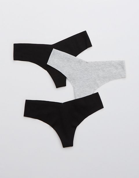 Трусы-стринги No Show, хлопок, 3 шт. — Aerie