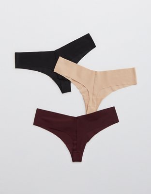 Aerie No Show Thong Underwear 3-Pack