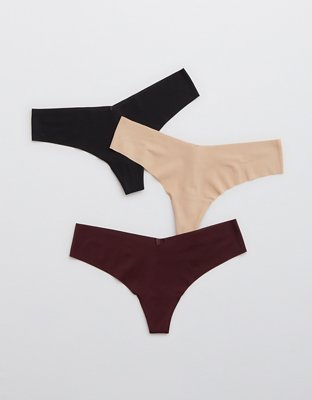 Aerie No Show Thong Underwear 3-Pack
