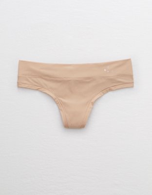 Aerie No Show Thong Underwear In True Black