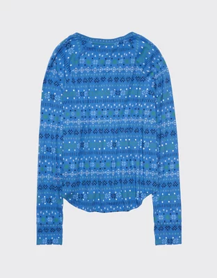 Aerie Long Sleeve Pajama Top