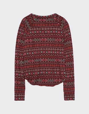 Aerie Long Sleeve Pajama Top