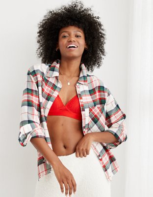 Plaid pj shirt sale