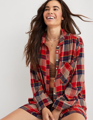 Women's Flannel Pajama Shirt