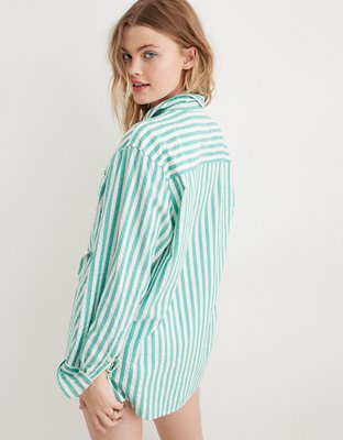 Женские рубашки Aerie Seersucker PJ-To-Party Shirt — фото 2
