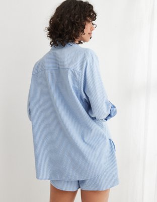 Aerie Seersucker PJ-To-Party Shirt