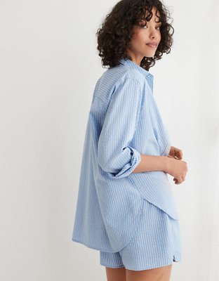 Aerie Seersucker PJ-To-Party Shirt