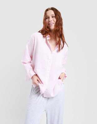 Aerie Seersucker PJ-To-Party Shirt