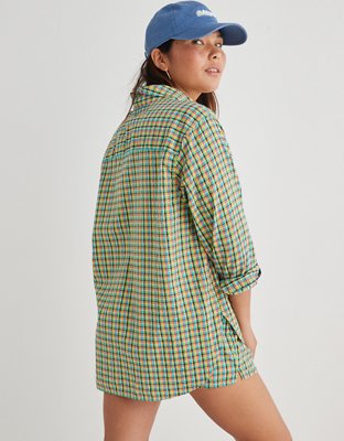 Aerie Camisa de Pijama de Cloqué para Fiestas