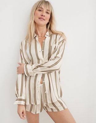 Aerie Satin PJ-To-Party Shirt