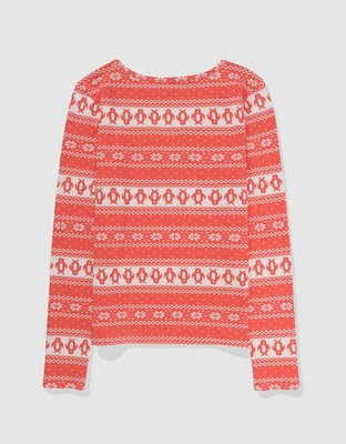 Aerie Jersey Notch Neck Pajama Top