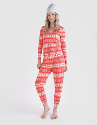 Aerie Top de Pijama de Tejido de Punto con Cuello Dividido