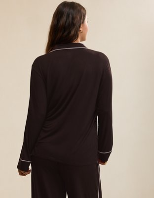 Aerie Real Soft® Piping Long Sleeve PJ Top