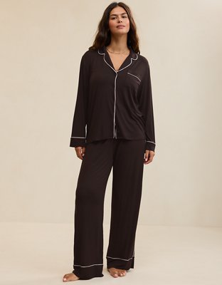 Aerie Real Soft® Piping Long Sleeve PJ Top