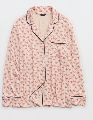 Aerie Real Soft® Piping Long Sleeve PJ Top