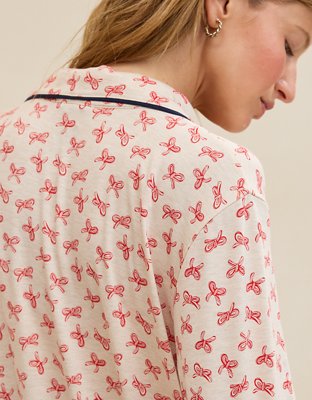 Aerie Real Soft® Piping Long Sleeve PJ Top
