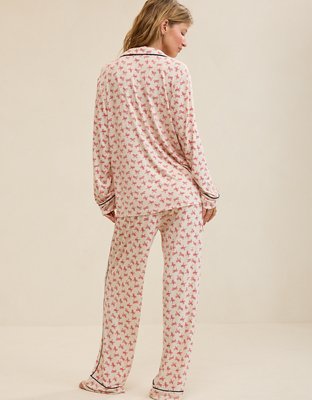Aerie Real Soft® Piping Long Sleeve PJ Top