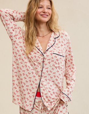 Aerie Real Soft® Piping Long Sleeve PJ Top