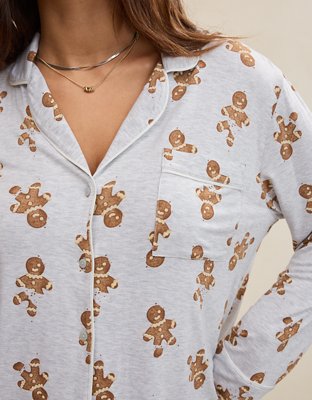 Aerie Real Soft® Piping Long Sleeve PJ Top