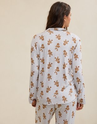 Aerie Real Soft® Piping Long Sleeve PJ Top