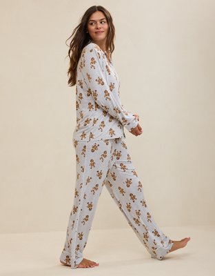 Aerie Real Soft® Piping Long Sleeve PJ Top