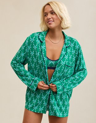 Aerie Real Soft® Piping Long Sleeve PJ Top